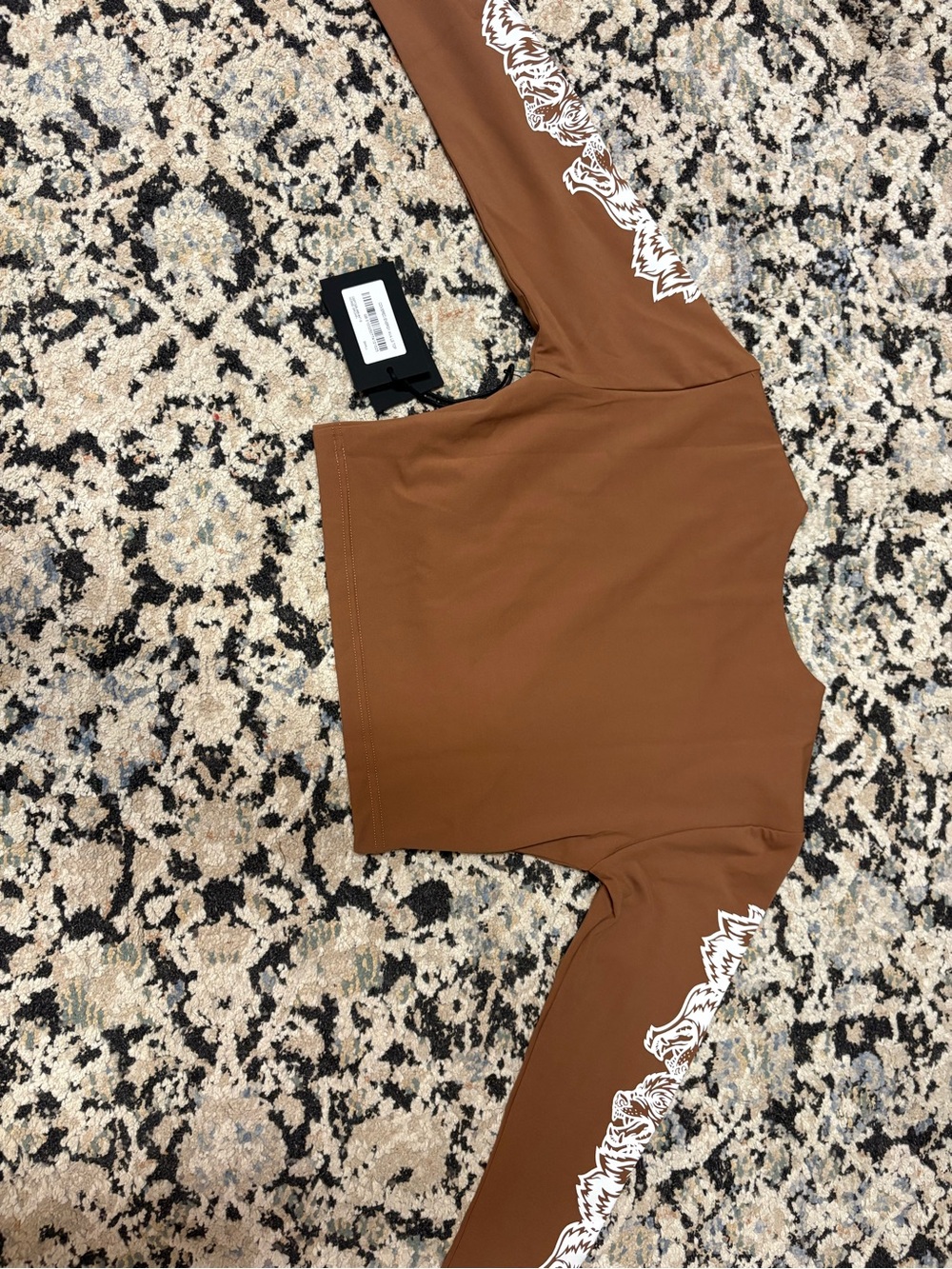 SHE Darc Sport Brown Cropped Workout Top. Size Small. BNWT - Picture 4 of 5